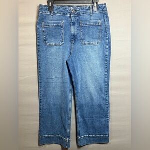 Bagatelle Collection Wide-Leg Cropped Jeans – Size 30 – Flattering High Rise